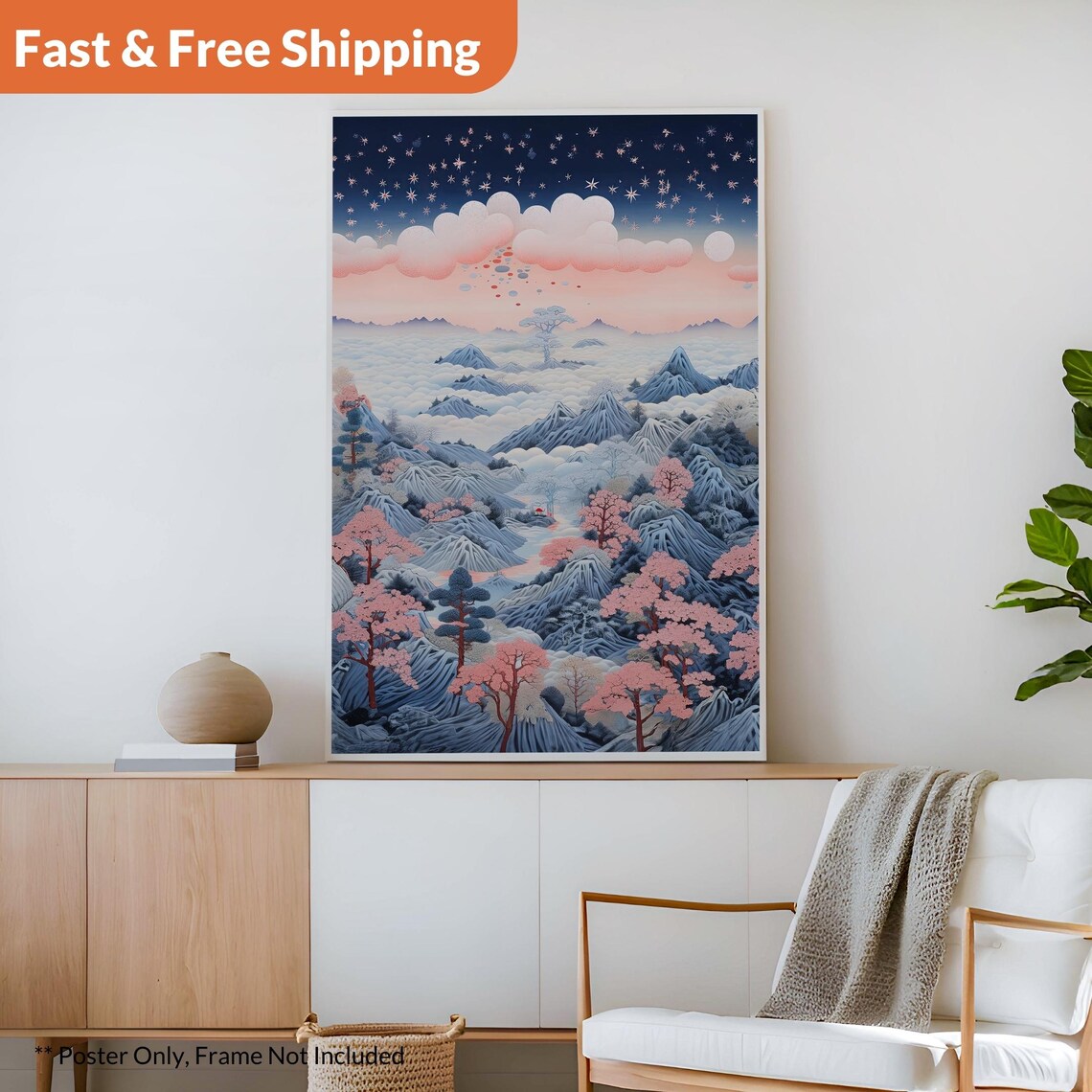 Hokusai Ukiyo-E Japanese Dreamscape Landscape Poster - Image 2