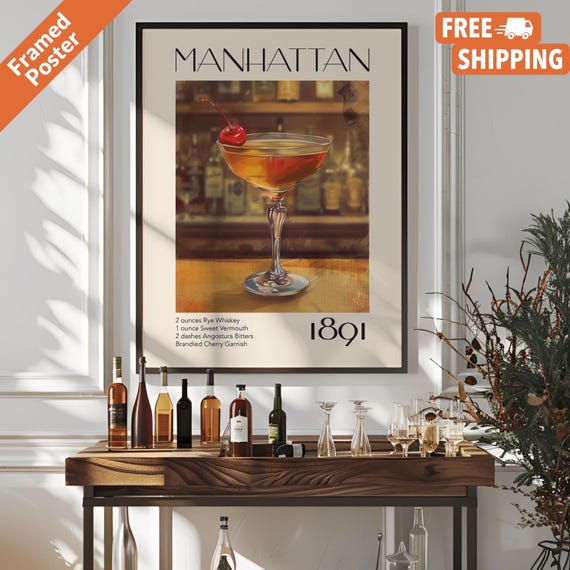 Vintage Manhattan Minimalist Travel Poster