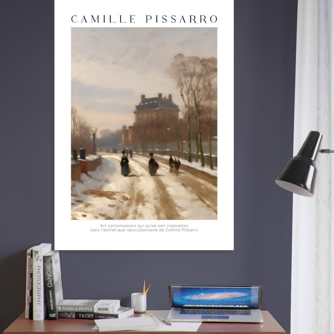 Pissarro Winter Landscape, Museum Exhibition Poster