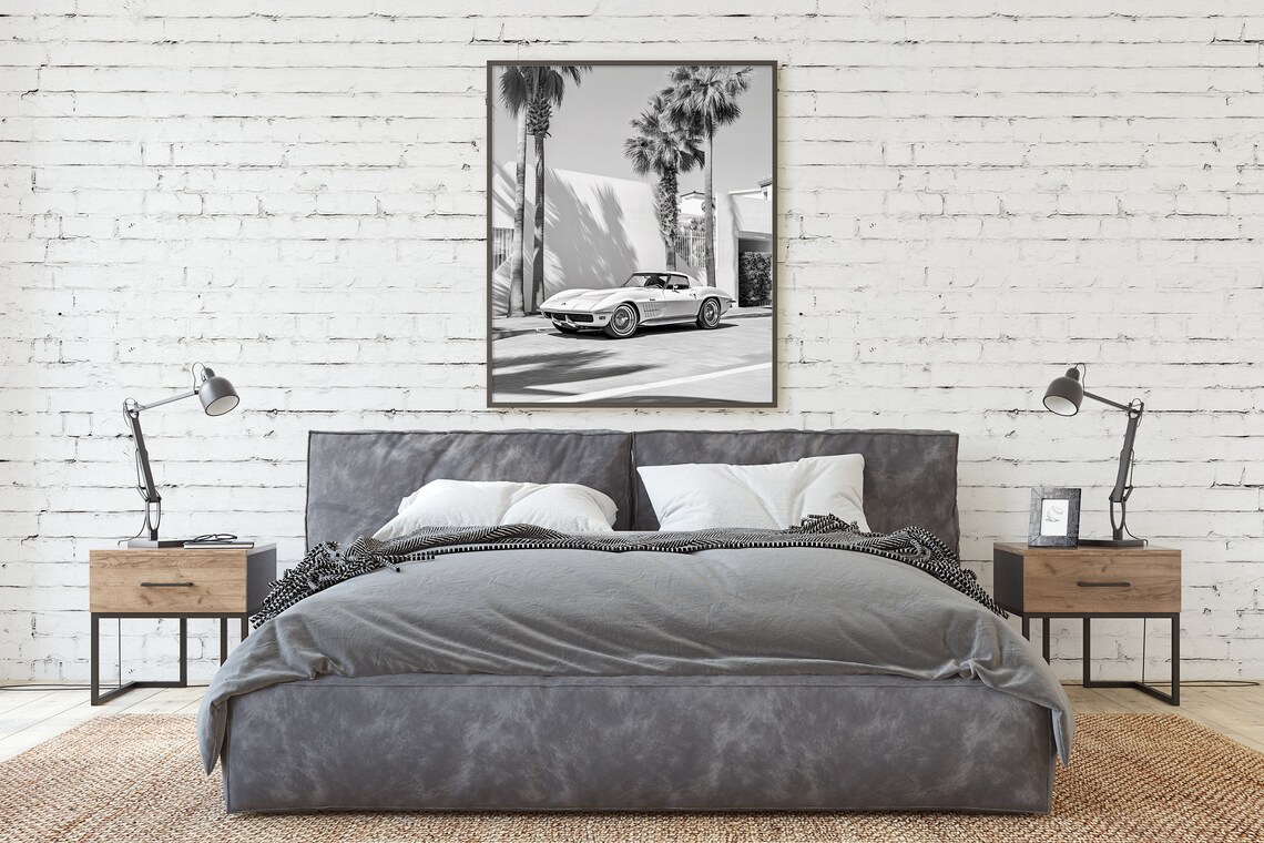 Vintage Chevy Corvette C3, Classic Car Art Print - Image 2