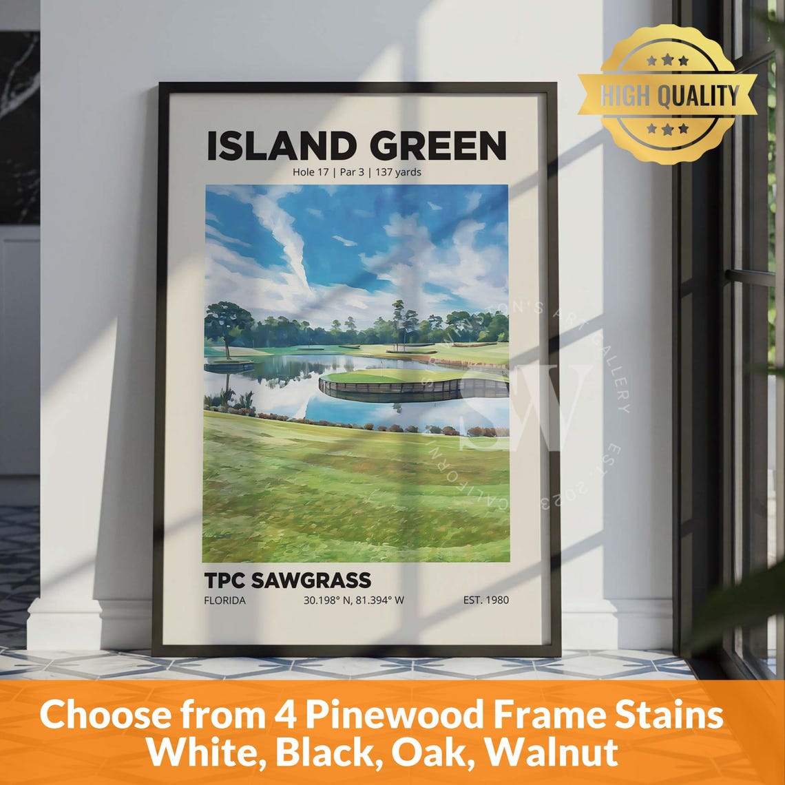 Island Green Retro Beach Art Print - Image 2