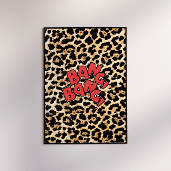 Leopard Print Wall Art Retro Pop Funky Poster Trendy Home Decor Gallery