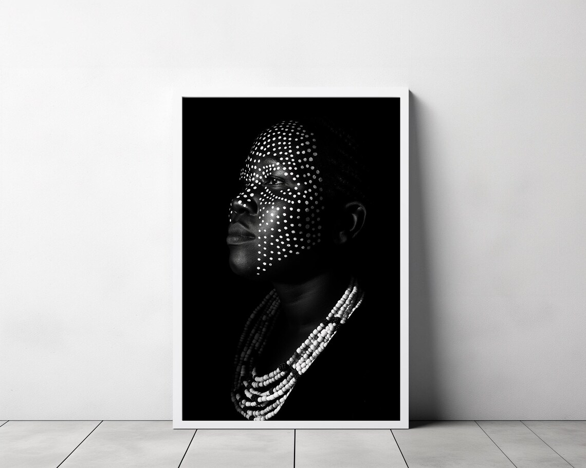 Black and White African Art, Cultural Poster Print - Image 3