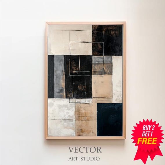 Wabi Sabi Wall Art Wabi Sabi Abstract Art Prints Black And Beige Abstract Art Modern Minimalist Wall Art