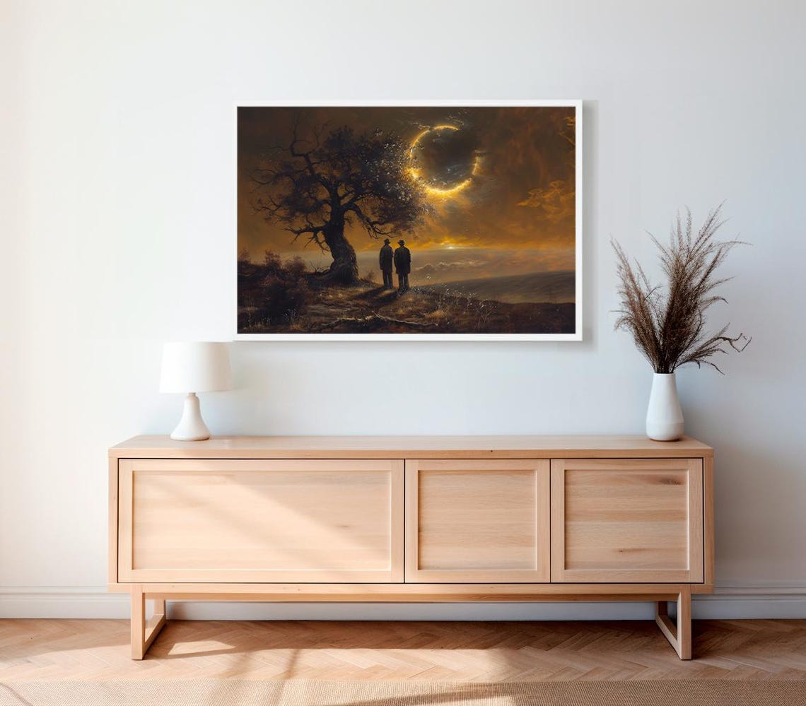 Moody Vintage Landscape Vintage Art Vintage Painting - Image 2
