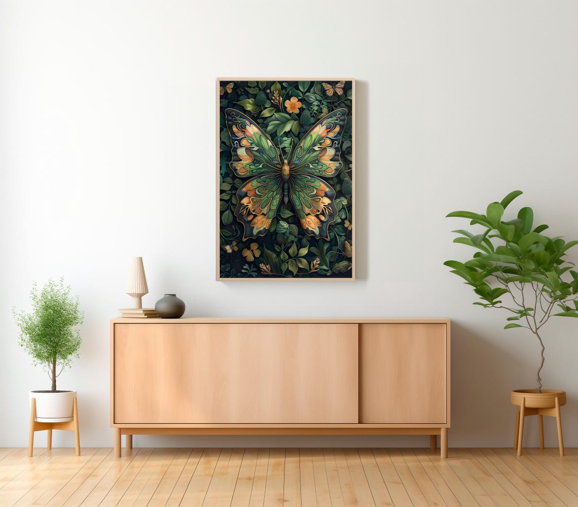 Inspired Butterfly Art Print Butterfly Print Butterfly Wall Art Butterfly Decor Gift Large Wall Art - Image 2