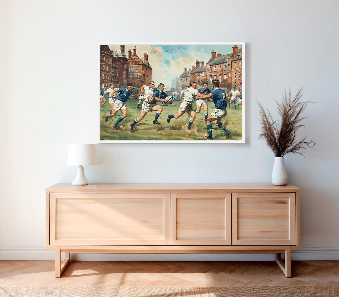 Football Print Football Art Football Posters Sport Art Prints Football Art Prints Football Wall Art Wall Art - Image 2