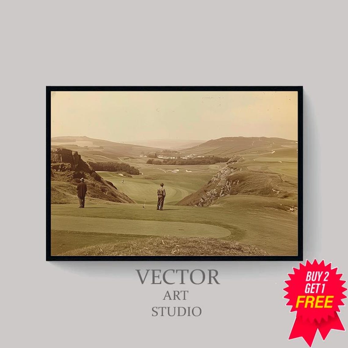 Vintage Golf Course Wall Art Golf Vintage Painting Landscape Art Print Wall Decor Golf Fan Gifts - Image 4