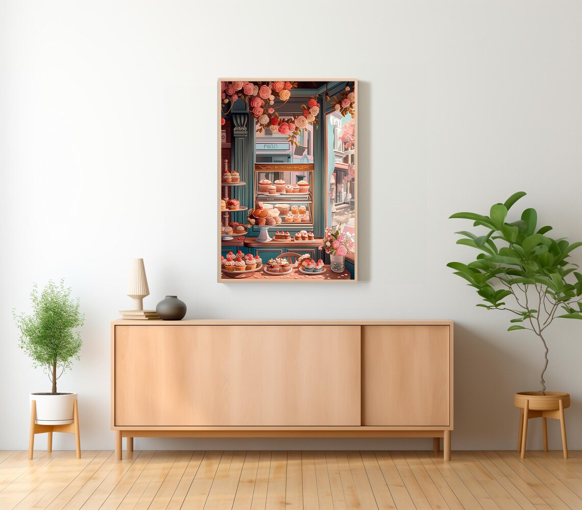 Cake Bakery Cafe Watercolor Print, Danish Pastel - Image 2