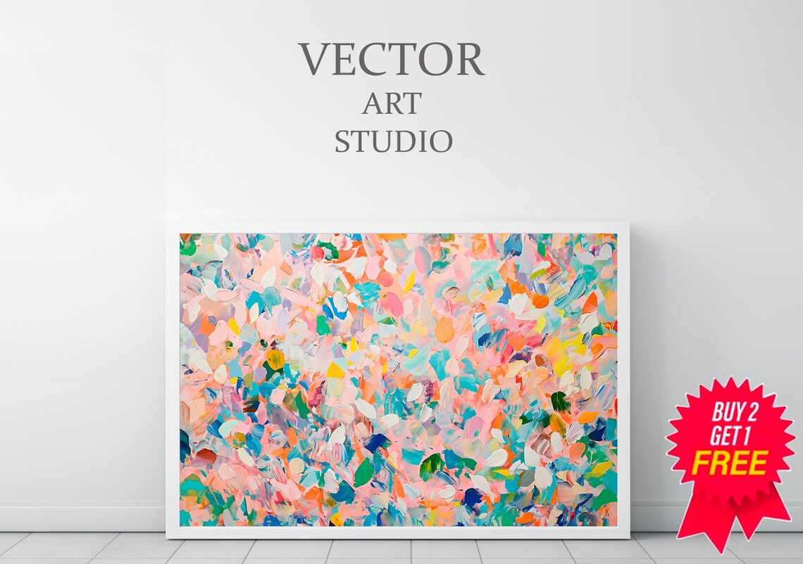 Colorful Bright Abstract Wall Art Print, Modern Contemporary - Image 3