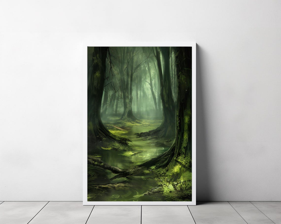 Creepy Swamp Print Southern Gothic Art Poster Print Dark And Moody Gothic Home Decor - Image 3