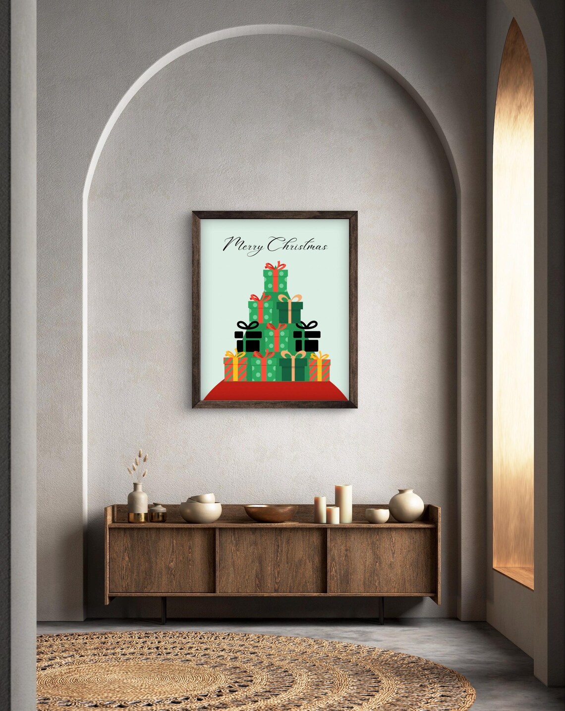 Abstract Christmas Tree, Holiday Wall Art Print - Image 3