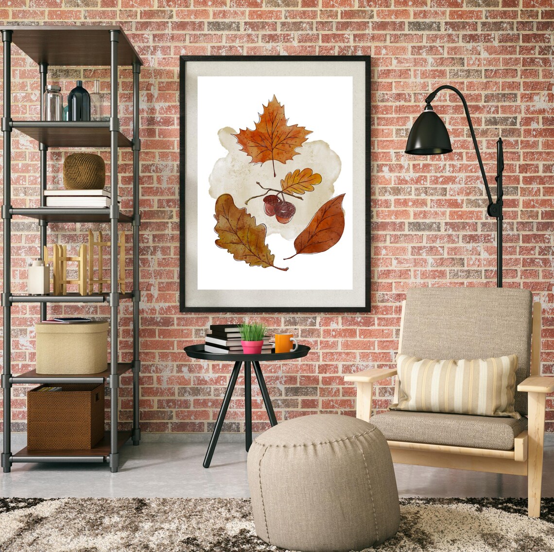 Autumn Leaves Art Print, Farmhouse Fall Decor - Image 3