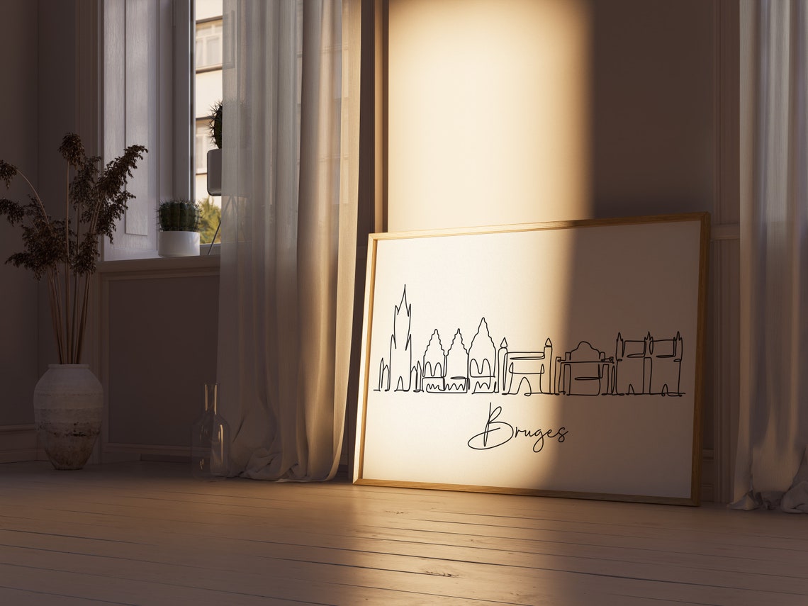 Bruges Skyline, Travel Poster - Image 3