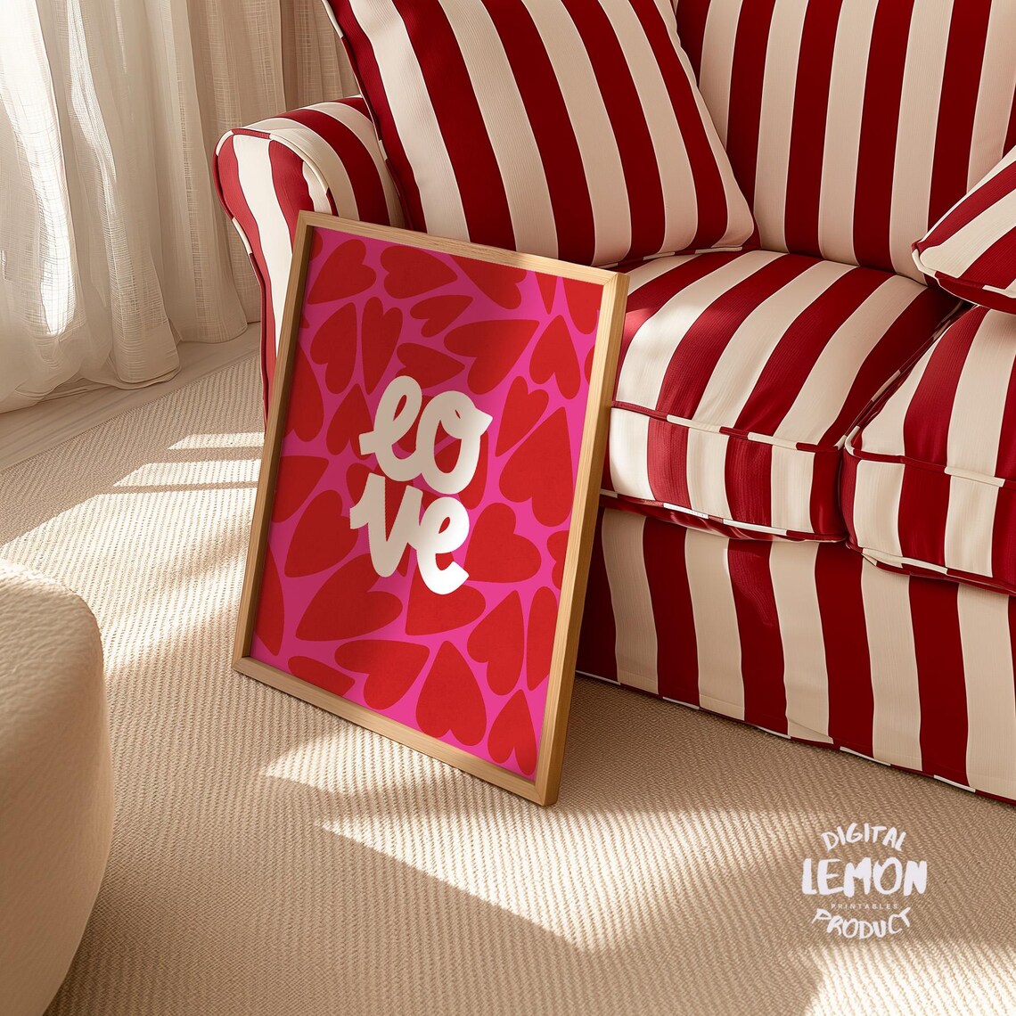 Bold Love Heart Pattern Decor, Valentines Day - Image 2
