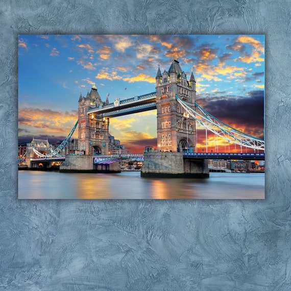 Tower Bridge Poster Print Art London Tower Bridge Wall Art Landscape Wall Art Trendy Living Room Home Decor Print Housewarming Gifts