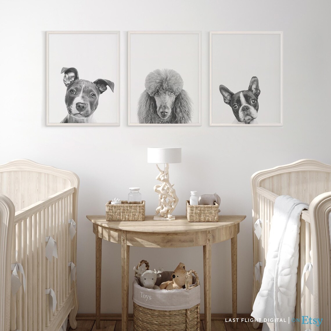Dog Print Poodle Dog Poster Puppy Print Puppy Poster Poodle Print Black White Photo Poodle Poster Nursery Portrait Puddle Puppy - Image 5
