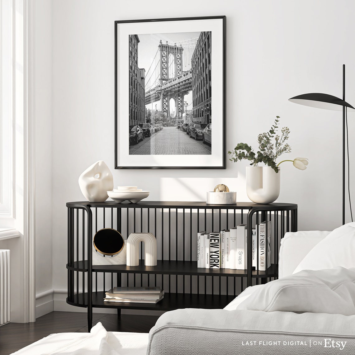 New York Print Dumbo Manhattan Bridge New York Art New York Poster New York City Nyc Black And White Photo Cityscape Skyline - Image 5