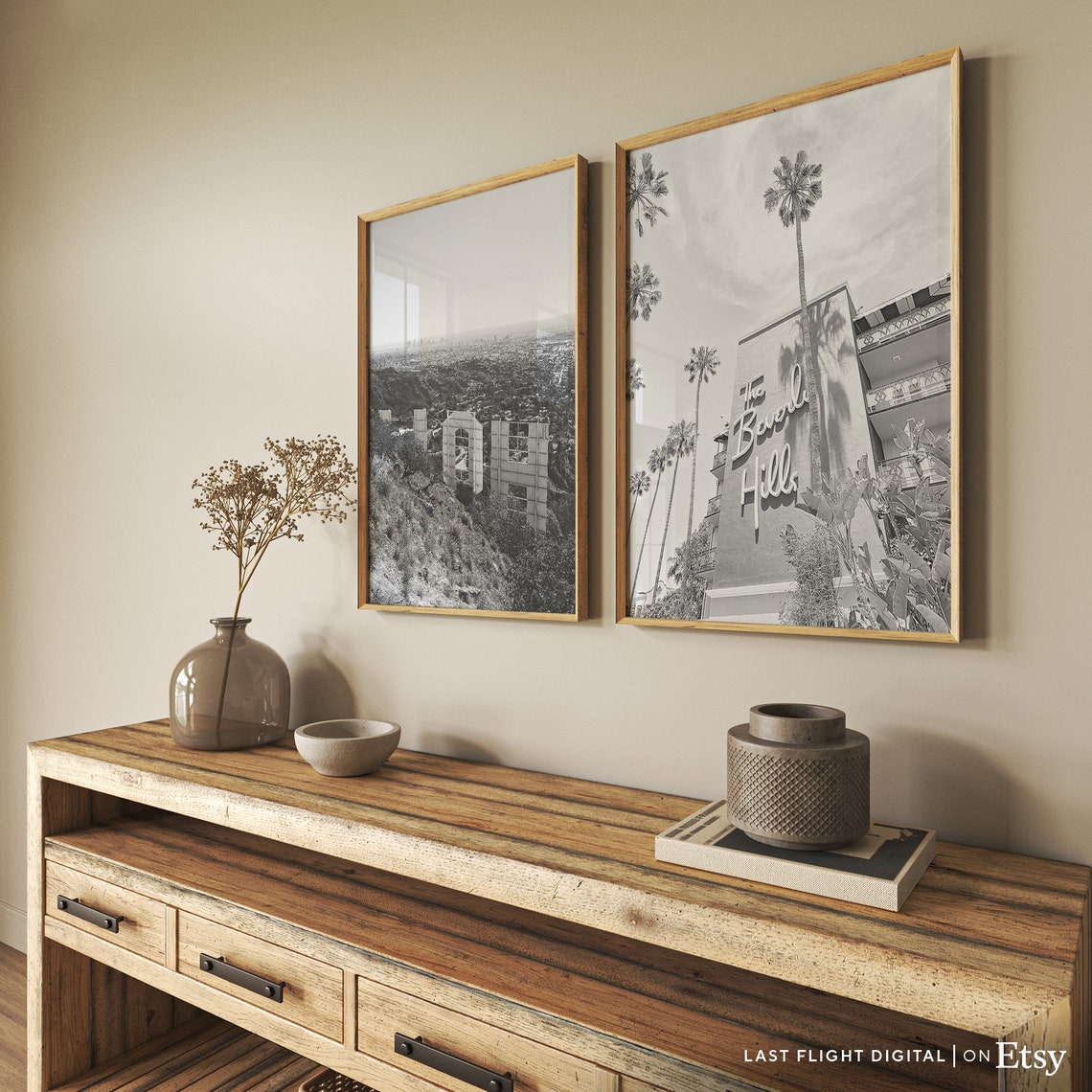 Beverly Hills Hotel Iconic Sign Palms Black And White Photo Poster - Image 4