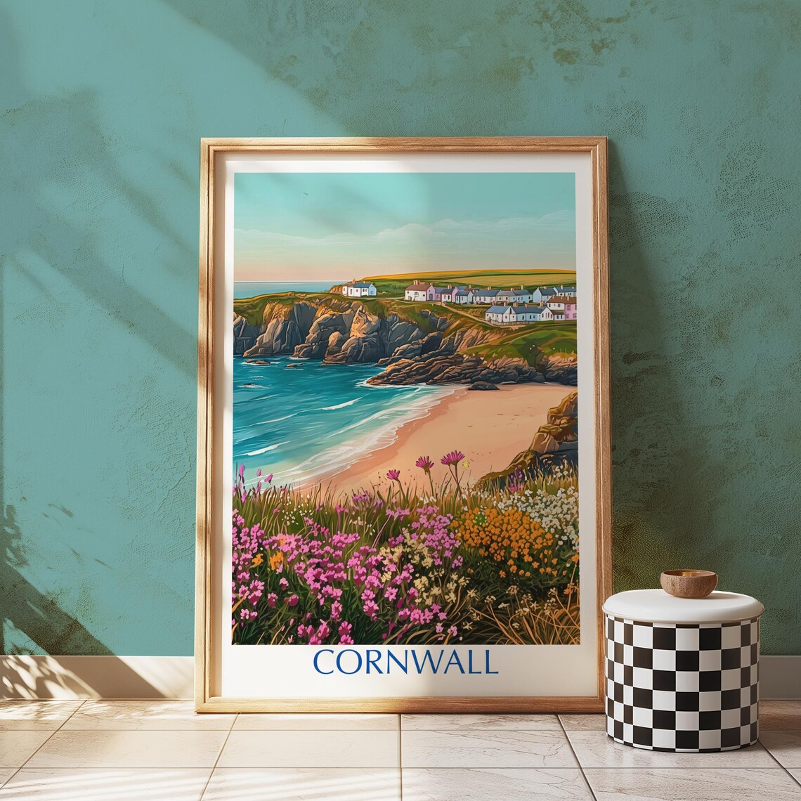 Cornwall Coast Travel Poster, British Home Decor