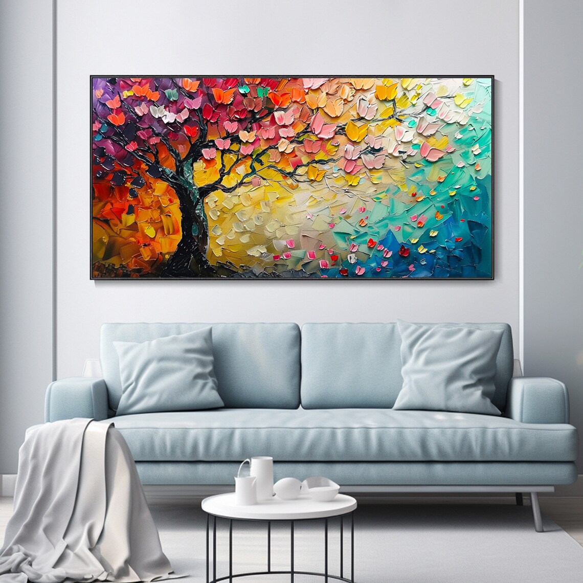 Forest Oil Painting, Boho Style Wall Art Print - Image 2