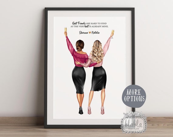 Friends Personalised Gift Best Friend Gift Best Friend Poster Friend Gift Friend Wall Art Birthday Gift Personalised Gift
