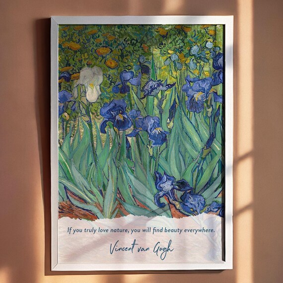 Vincent Van Gogh Irises, Impressionist Art Print