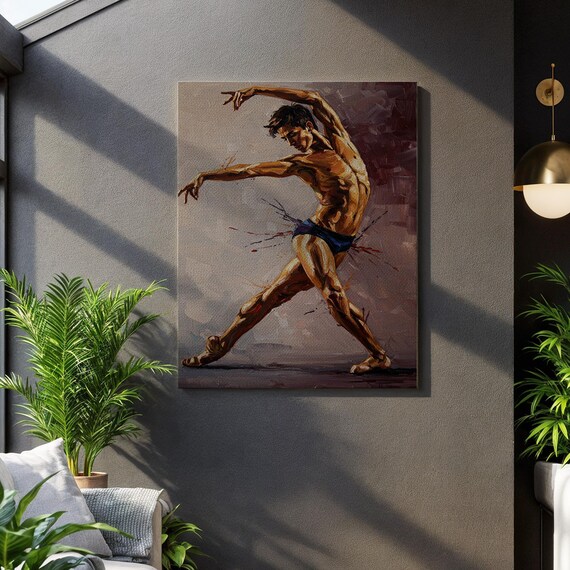 Dynamic Dancer Flow Expressive Stage Motion Heart Moving Performance Vivid Rhythm Energy Stylish Home Decor Unique Gift Keepsake