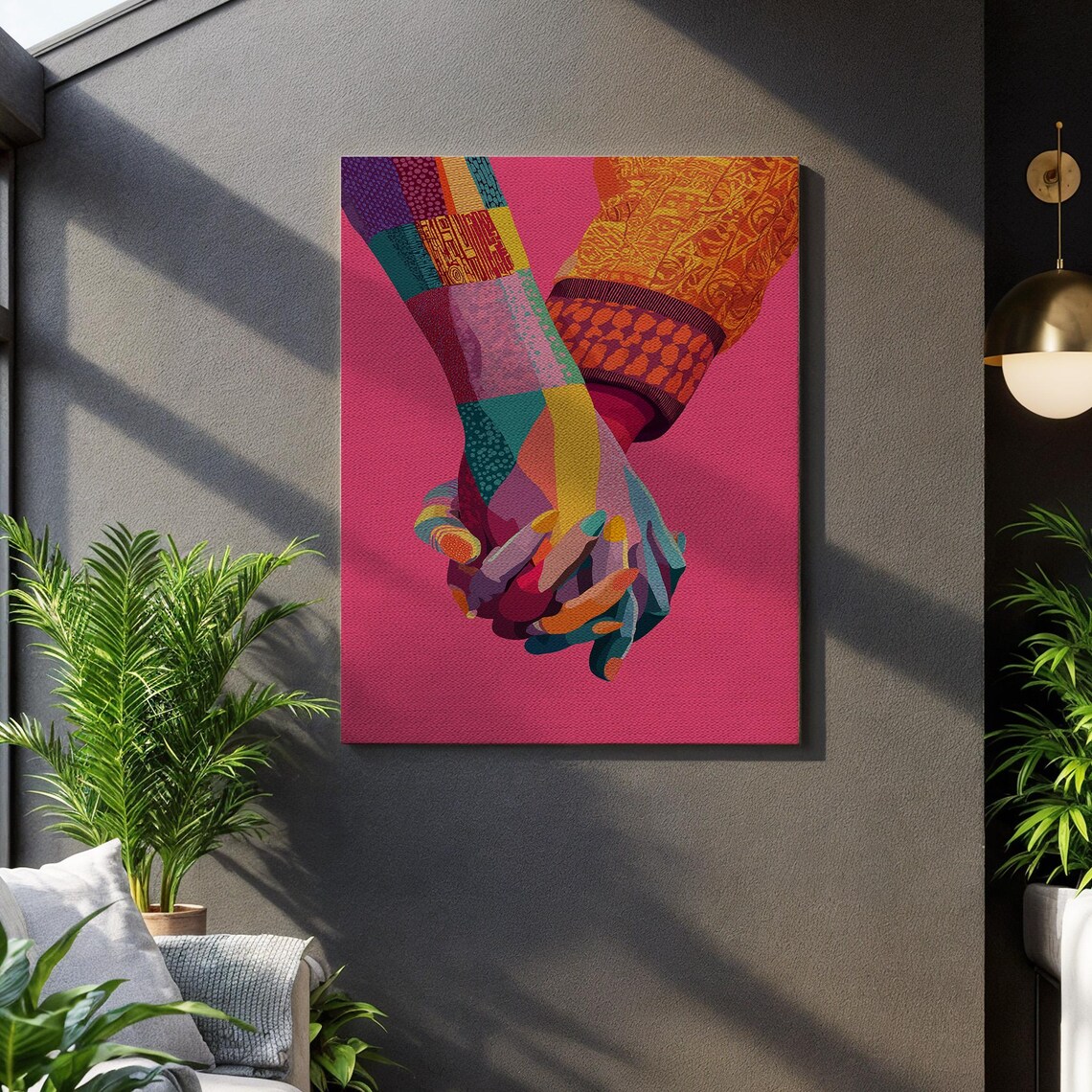 Holding Hands, Modern Love and Unity Poster