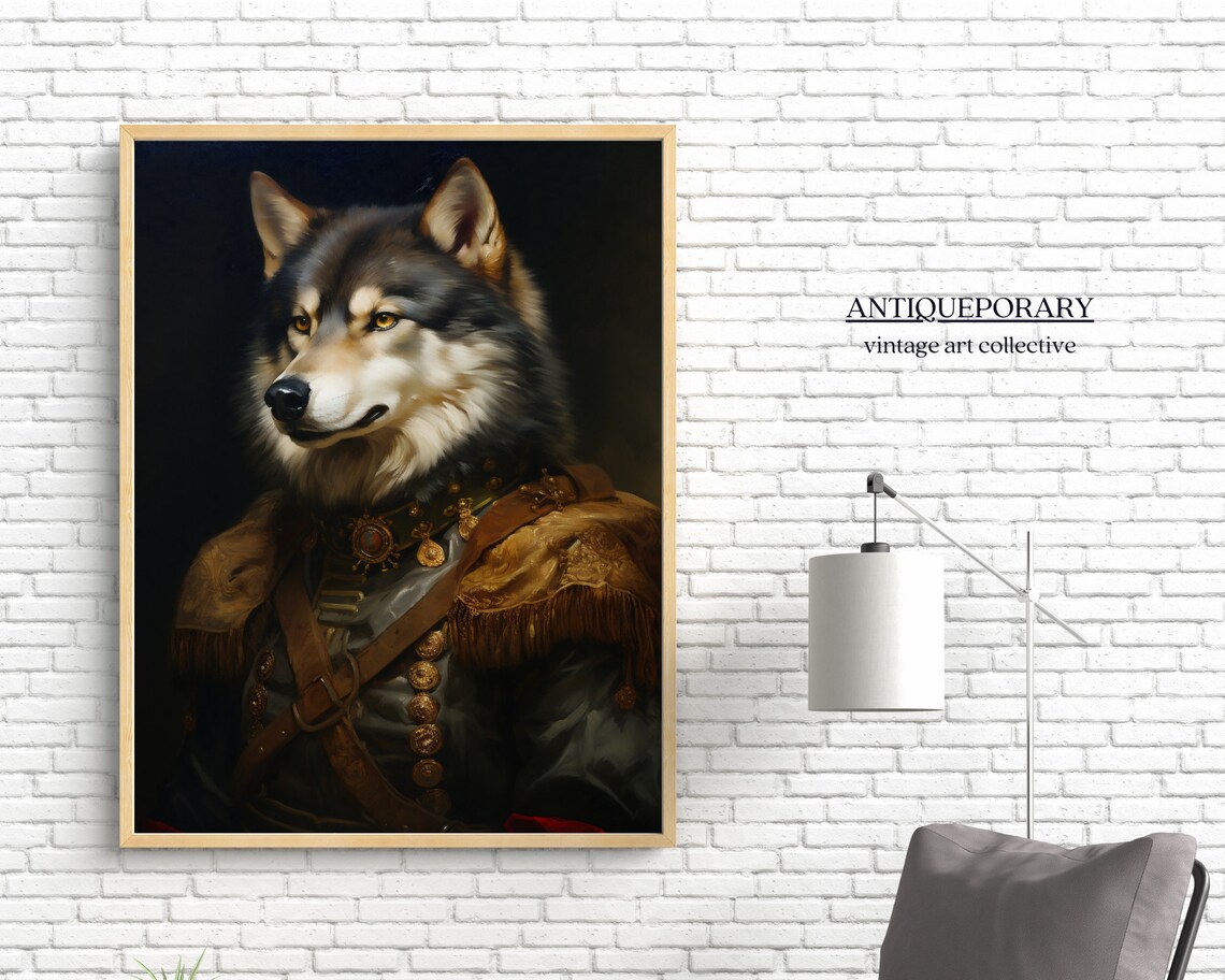 Royal Wolf General Portrait Military Uniform Medals Vintage Poster - Image 5