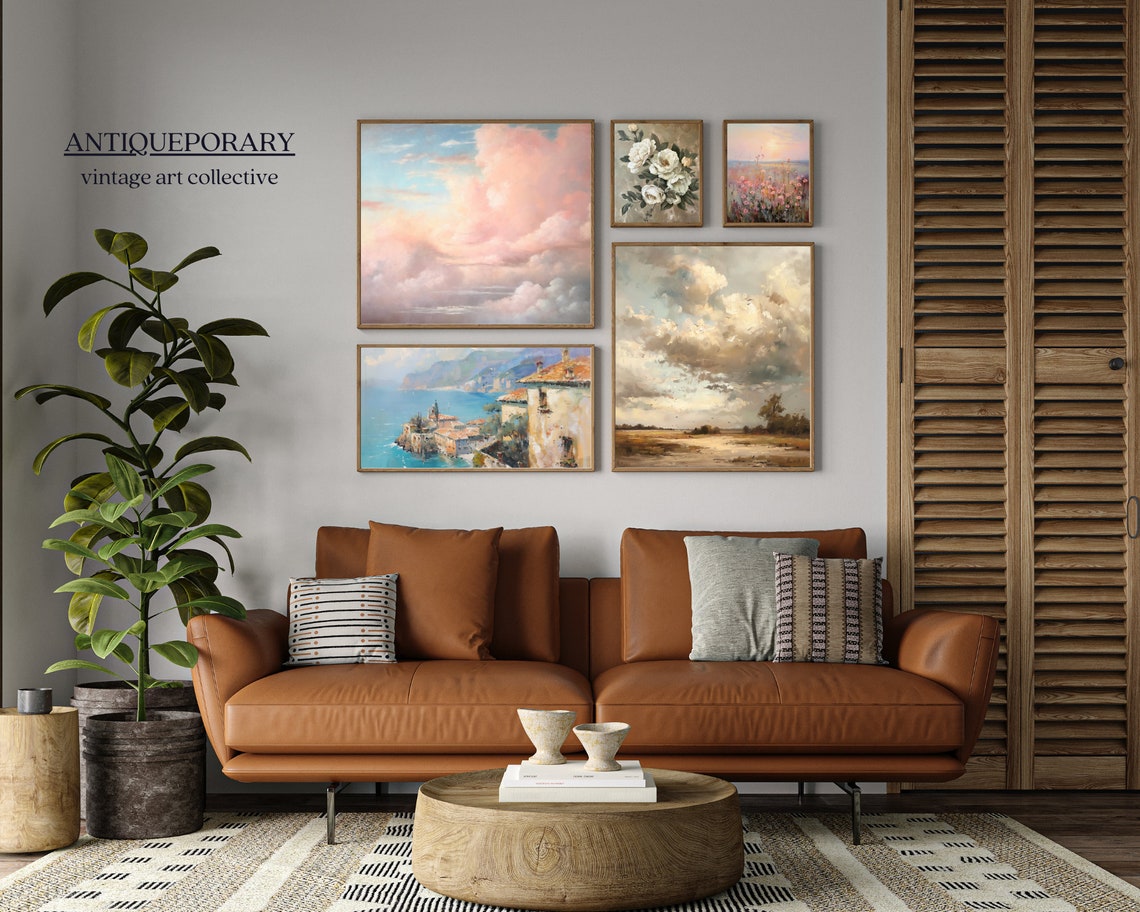 Soft Pink and Peach Cloud Sky in a Dreamy Pastel Skyscape Poster - Image 4