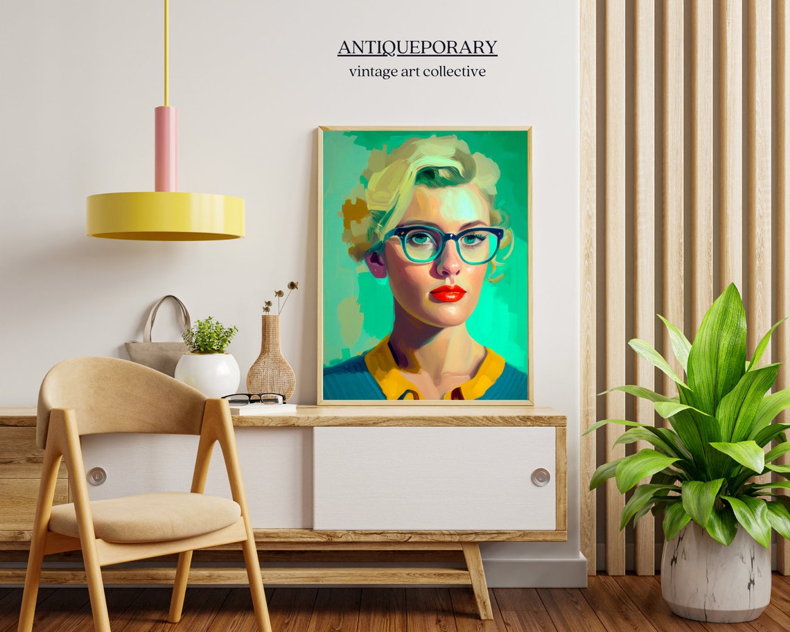 Woman Portrait Painting Lady Portrait Print Dark Academia Print Dark Moody Portrait Woman Painting Print Woman Portrait Print - Image 5