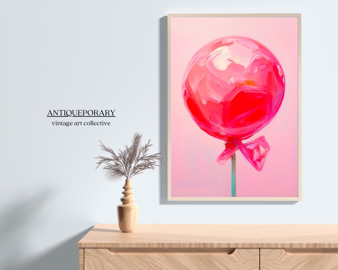 Giant Pink Lollipop Pop Art Candy Still Life Modern Wall Poster - Image 7