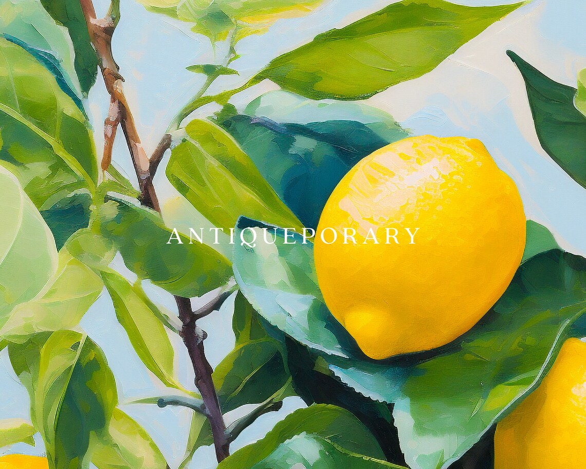 Vintage Lemon Tree Botanical Art Print, Kitchen Decor - Image 3