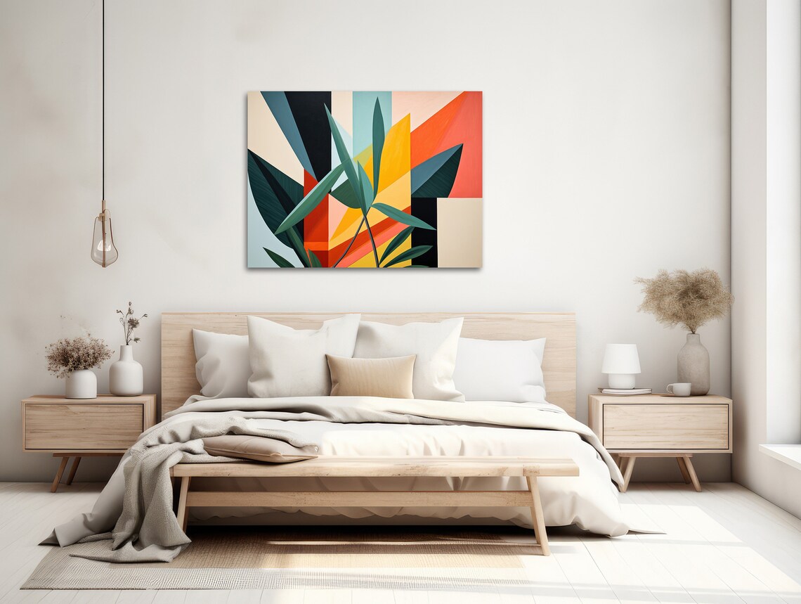 Mid-Century Tropical Botanical Abstract Art Print - Image 2