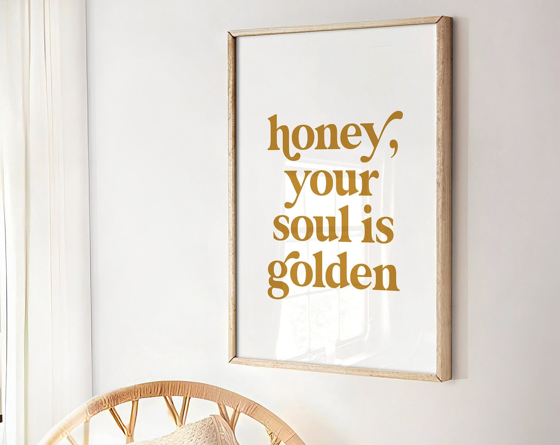 Boho Girls Print, Gold Nursery Art Print