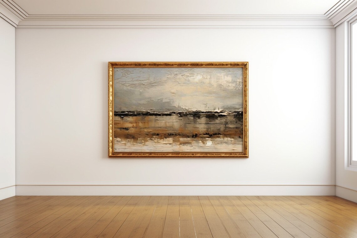 Abstract Horizons Earth Meets Sky Antique Print - Image 2