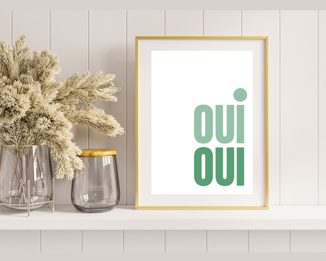 Oui Oui Bathroom Print, French Humour Poster - Image 3