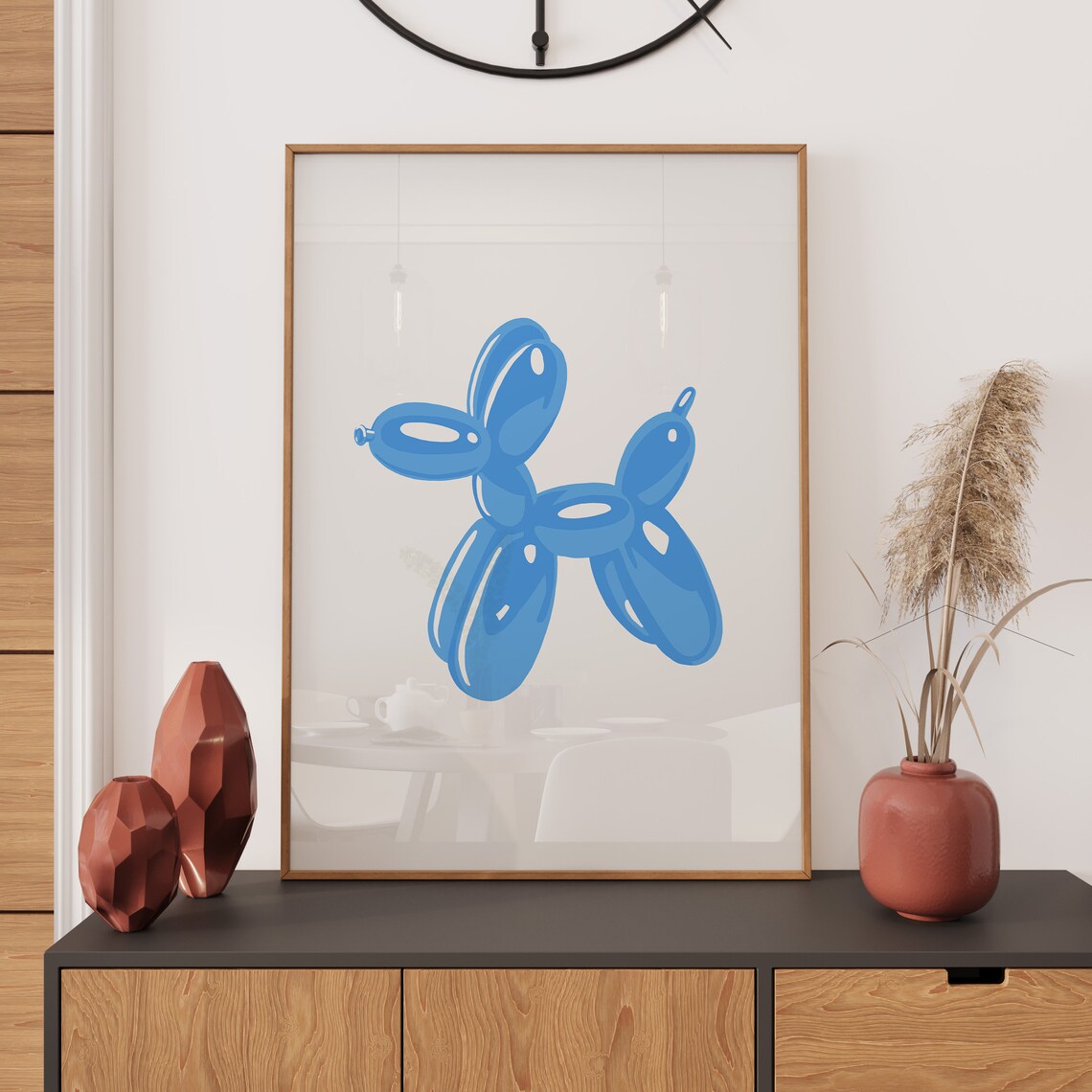 Balloon Dog Art Print, Eclectic Preppy Room Decor - Image 3