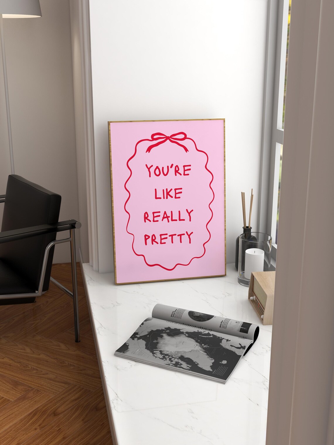 You’re Like Really Pretty Art Print, Coquette Decor - Image 3