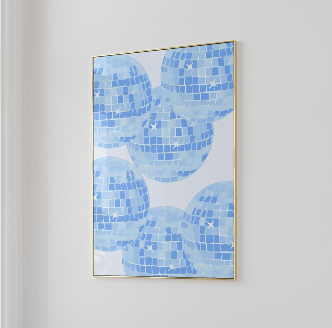 Light Blue Disco Wall Art, Funky Trendy Decor - Image 3