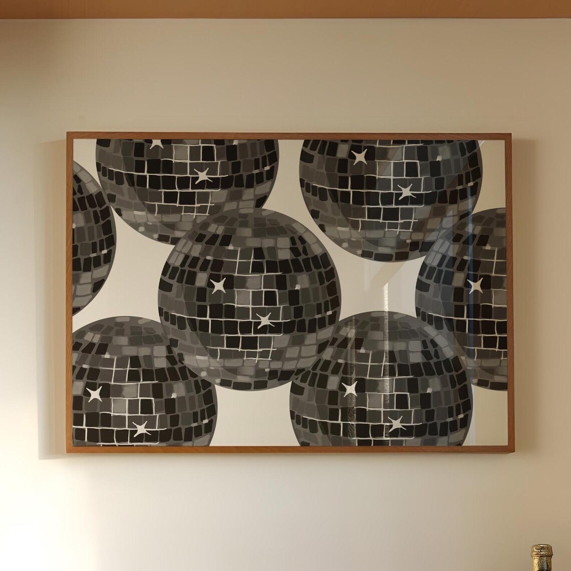 Disco Black and White Trendy Wall Art Poster - Image 3