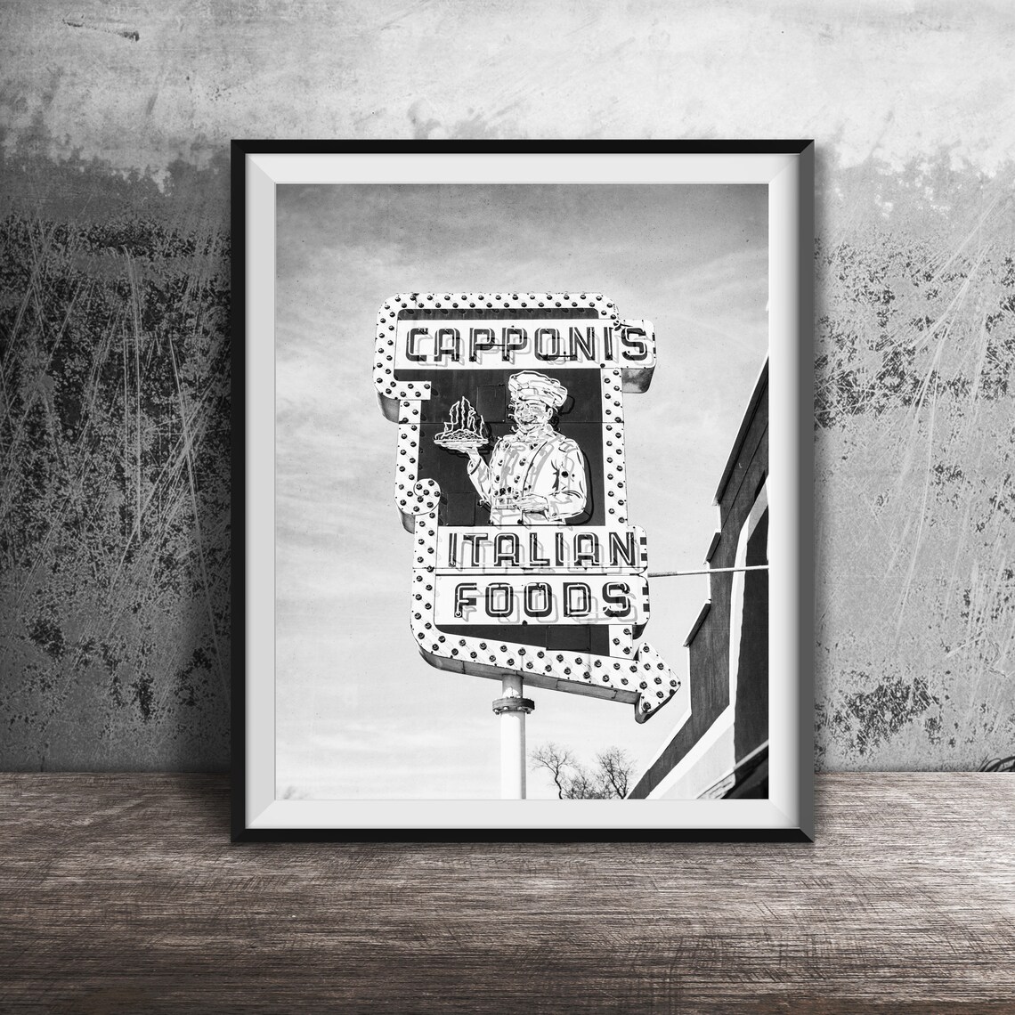 Capponi's Italian Foods Vintage Neon Sign Photography Poster - Image 2