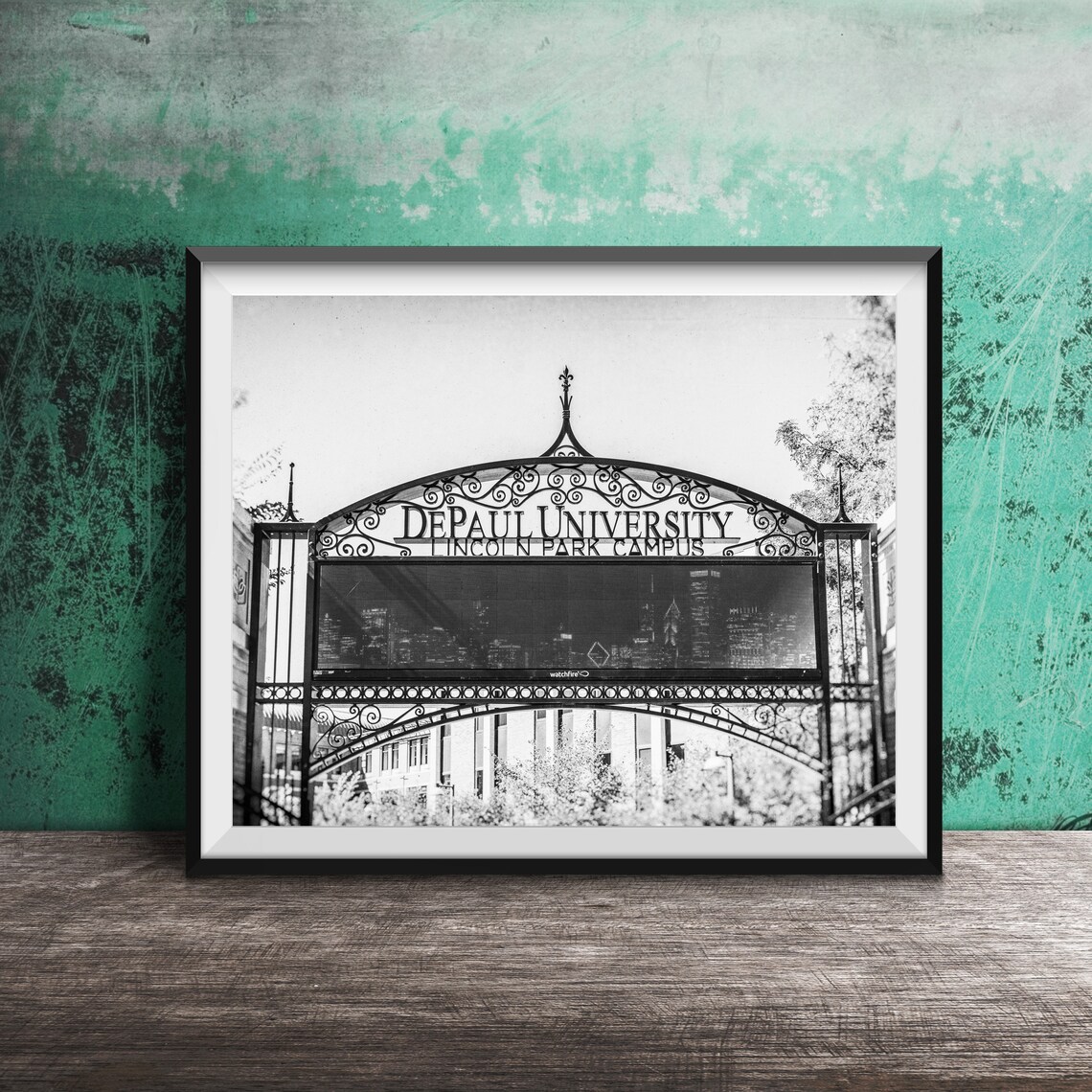 DePaul University Lincoln Park Campus Arch Sign Photography Poster - Image 2