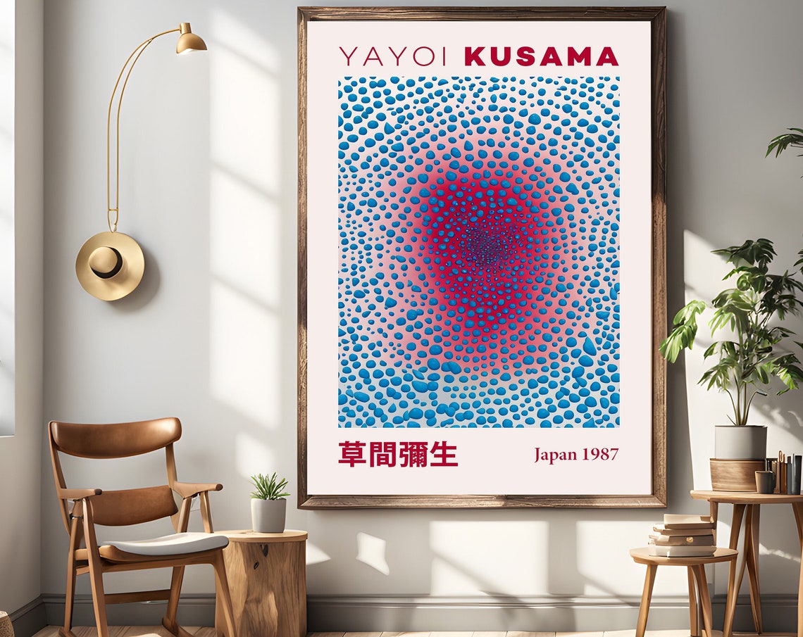 Yayoi Kusama Japan 1987 Fingerprint Mesmerizing Dot Art Poster