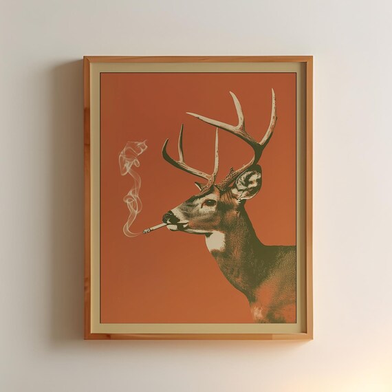 Buck Smoking A Cigarette Vintage Poster Art