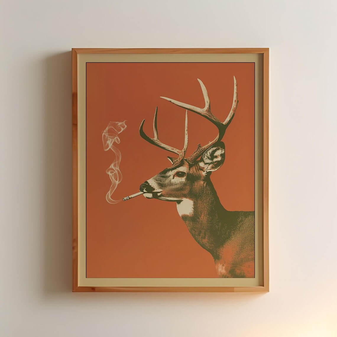 Buck Smoking A Cigarette Vintage Poster Art