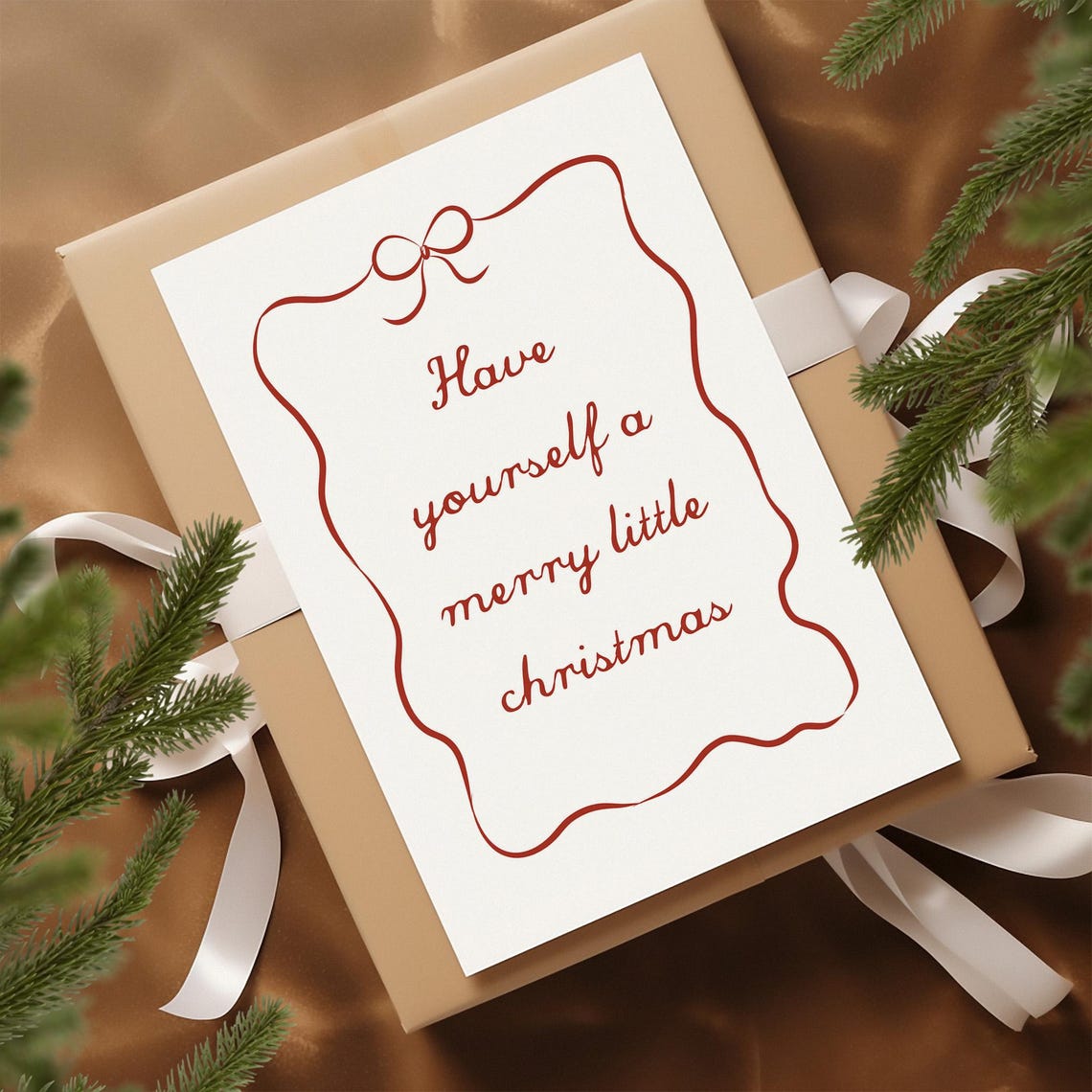 Have Yourself a Merry Little Christmas Script Coquette Poster - Image 5