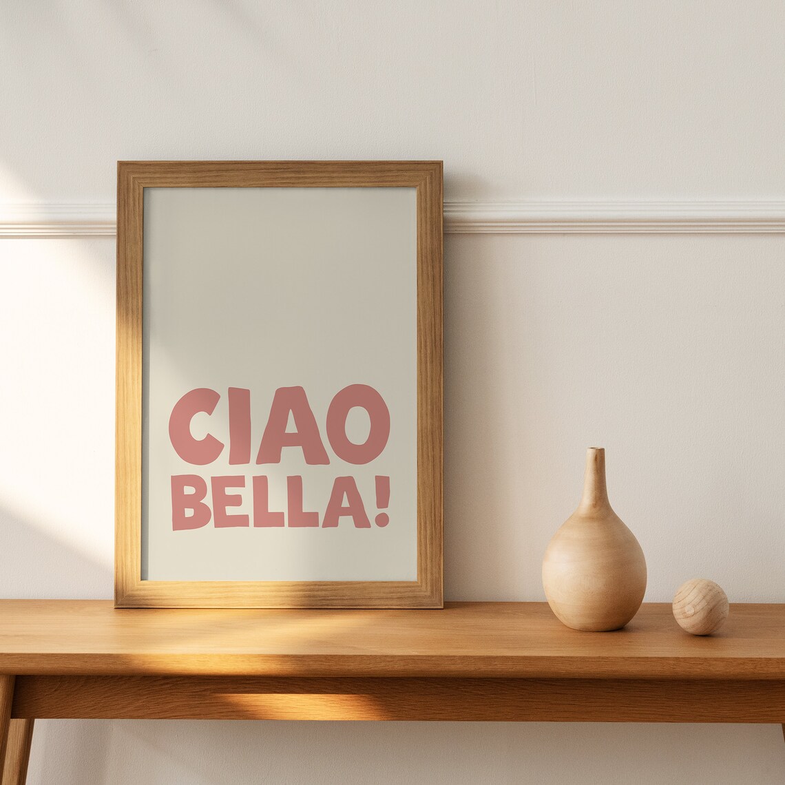 Ciao Bella Retro Italian Love Quote Art Print - Image 3