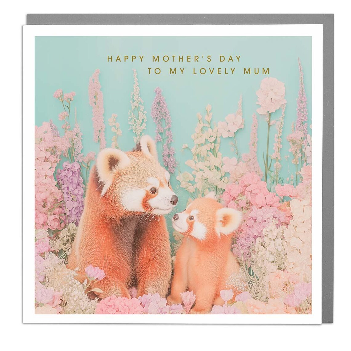 Red Pandas Mother's Day Message for Mum Art Print